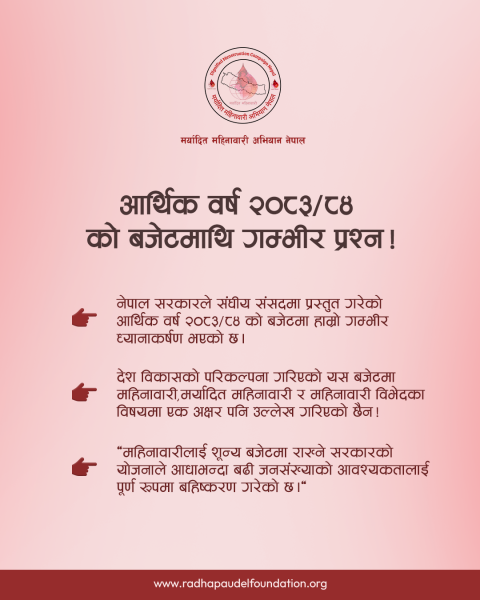 प्रेस विज्ञप्ति: आर्थिक बर्ष २०८३/२०८४ को बजेटमाथि छलफल